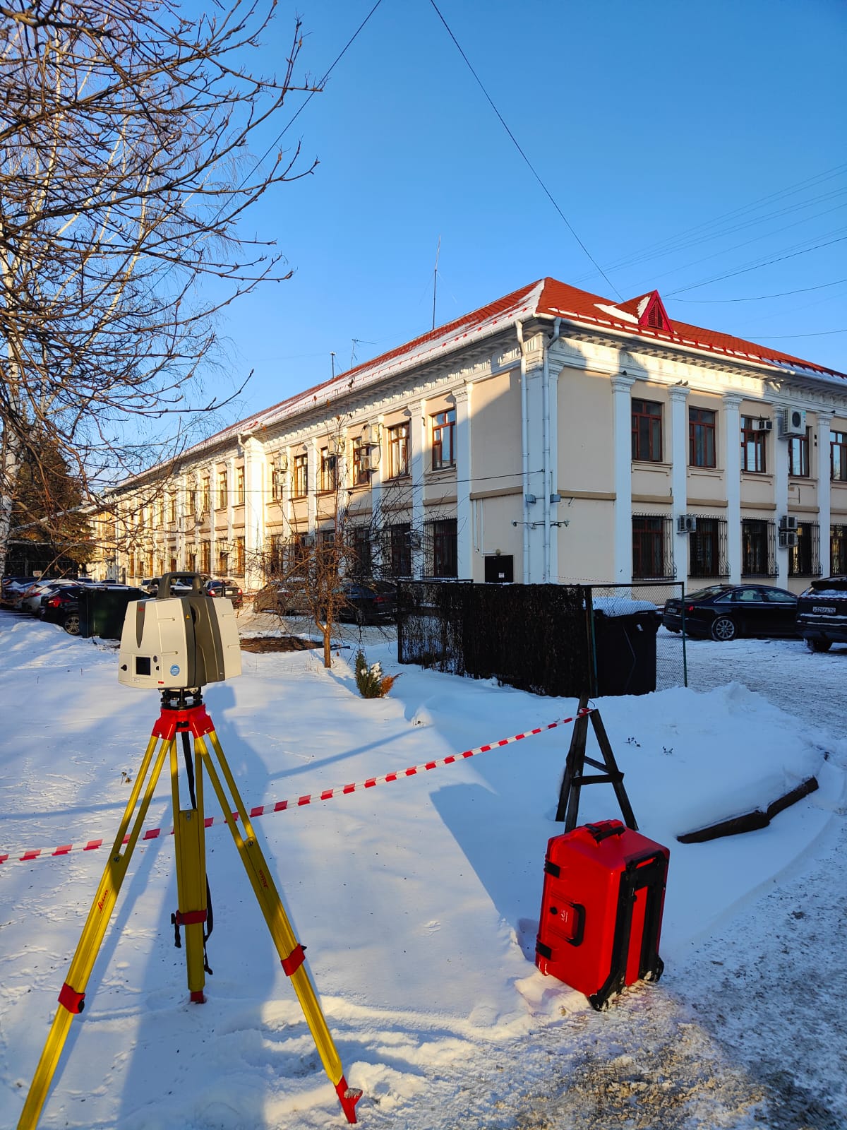Наземное лазерное сканирование фасада здания для создания точной 3D-модели