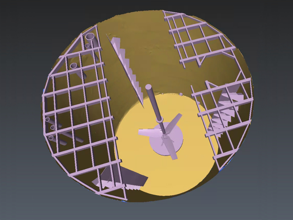 Наземное лазерное сканирование резервуара-перемешивателя