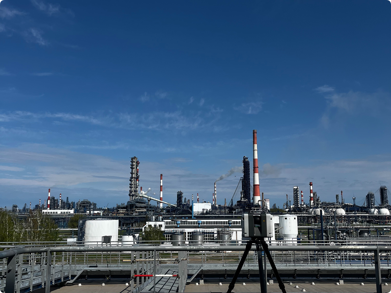 Наземное лазерное сканирование нефтеперерабатывающего завода
